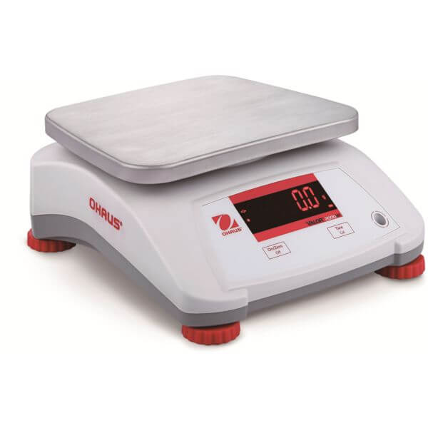 เครื่องชั่งอาหารกันน้ำ OHAUS Valor 2000 รุ่น V22PWE15T รองรับน้ำหนัก 15 กิโลกรัม ความละเอียด 2 กรัม